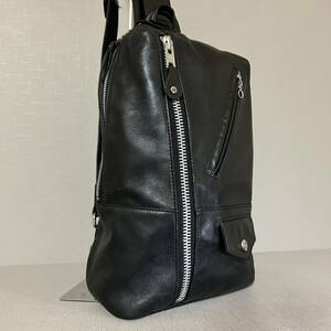 【美品/希少】Schott ショット RIDERS BAG ライダース ボディバッグ ショルダー メンズ アメカジ バイカー レザー 牛革 肩掛け ブラック 