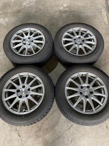 8.5分山位 GOODYEAR 205/60R16 ICENAVI7 スタッドレス 16×6.5J +38 PCD114.3 ハブ60 アルミ プリウスα ノア ヴォクシー（WW6K014M）平面