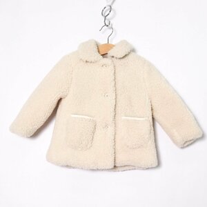 ザラ ボアフリースジャケット ジャンパー アウター ベビー 女の子用 12-18months/86cmサイズ ベージュ ZARA