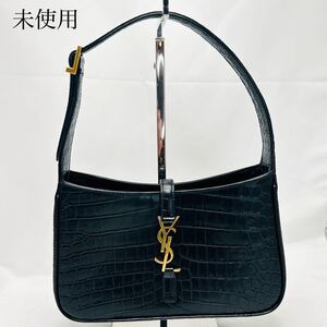 未使用　SAINT LAURENT サンローランパリ ハンドバッグ ル・サンカセット　 ワンショルダーバッグ レザー ブラック ゴールド金具