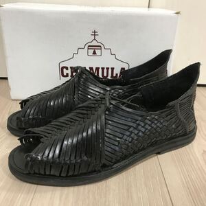 CHAMULA CATORCE ALL LEATHER SHOES SANDALS チャムラ レザー サンダル シューズ スリッポン スリッパ メキシコ メキシカン 編み込み