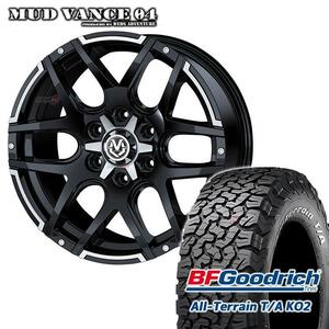 4本セット MUDVANCE04 17x8.0J 6/139.7 +20 BP BFGoodrich All-Terrain T/A KO2 265/65R17 ホワイトレター プラド ハイラックス