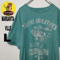 usa古着 magaritaville Tシャツ　半袖　L ライトブルー