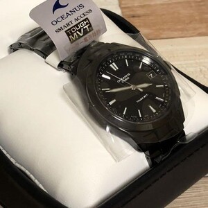 【カシオ】 オシアナス 新品 腕時計 ブラック OCWS100B1AJF 電波ソーラー 未使用品 メンズ 男性 CASIO