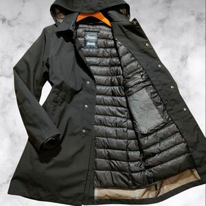 定価20万!!!超弩級XL!!!【HERNO ヘルノ】ラミナー Laminar◎ゴアテックス GORE-TEX 極暖 2way ダウンライナー ステンカラーコート 黒 50