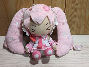 希少★新品★未使用　VOCALOID　初音ミク　桜ミク　 くしゃ顔　ぬいぐるみ　TAITO