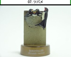 送料140円〜 No.7 ツバメ BIRDTALES1 バードテイルズ 鳥の巣コレクション フィギュア 海洋堂 ボトルキャップ 検 非売品 アクアテイルズ 燕