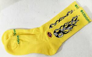 25-27cm◆新品 CHROME HEARTS クロムハーツ Matty Boy マッティボーイ Socks ソックス Yellow 黄