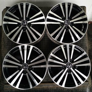 管理番号：S3-163【4本価格】【18×7J 5x114.3 ET+55 ハブ64】ENKEI製・ホンダHONDA純正・RC系オデッセイ等・ブラポリ・直接引取可能