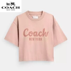 ◆新作入荷！！◆新品/正規品◆【COACH★CP778-PIN-S】コーチ 百貨店商品♪ レディースウェア半袖Tシャツ クロップド丈 即決☆ 