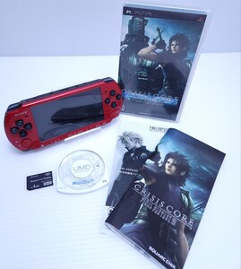 PSP3000本体 赤黒 美品 / 動作品 PSP SONY ソニー プレイステーション 希少品 4GB メモリカード/ ゲームソフト セットレトロゲーム(H-179)