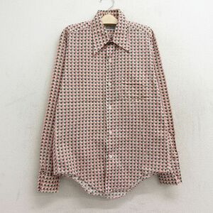 古着 長袖 シャツ キッズ ボーイズ 子供服 70s 緑他 グリーン チェック 23oct17