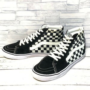 R7247bL VANS ヴァンズ SK8 HI DX チェッカー スケートハイ ハイカットスニーカー ブラック×ホワイト メンズ26.5cm 市松模様 バンズV38CL+