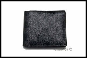 近年モデル希少美中古■LOUIS VUITTON ダミエグラフィット ポルトフォイユマルコNM レザー 2つ折り財布 ルイヴィトン■1024bc3122-5M