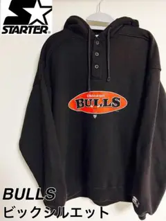 【レア】CHICAGO BULLS starter パーカー プリントロゴ L