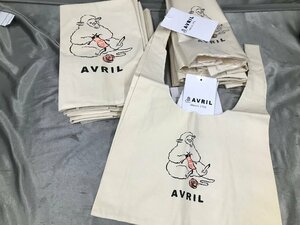 11-14-445 ◎AK 未使用品　AVRIL アヴリル バッグ 鞄 マルシェバッグ M Lサイズ 羊デザイン のんびり 15点セット 綿100％ 買い物バッグ