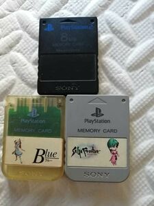 メモリーカード プレイステーション SONY 純正品 PS1　2 プレステ1 2　3枚セット　動作確認済み　