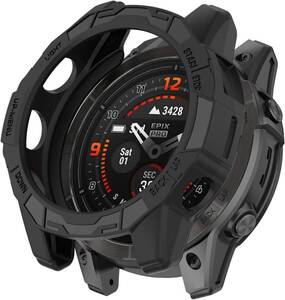 ブラック SHEAWA Garminガーミン Fenix 7 Pro用ケース カバー 保護ケース Epix Pro 47mm TP