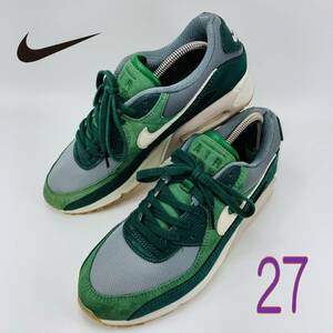 【Bランク】【現状美品】【エアクッション良好】【洗濯除菌済】NIKE AIR MAX 90 Premium PRO GREEN (DH4621-300)　27　US9