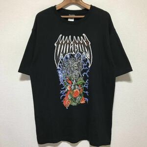 [即決古着]VOLCOM/ボルコム/グラフィックTシャツ/半袖/スカルポセイドン/ストーンロゴ/ブラック/Lサイズ