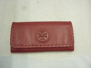 【TORY BURCH】トリーバーチ　二つ折り長財布　ワインレッド　レザー　SY02-DVI