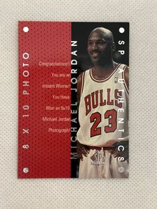 Michael Jordan 400枚限定 97-98 SP authentics 8x10 photo redemption card expired mj4 マイケル ジョーダン NBA カード