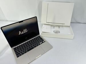 Apple Mac Book Air 2022 13インチ Ｍ２ 8コアCPU 8コアGPU　 SSD256GB メモリ8GB スターライト MLY13J/A 　中古品 　限定保証内