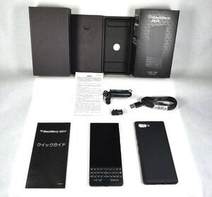 ほぼ新品 利用制限無し BlackBerry KEY2 BBF100-9 Black RAM6GB/ROM128GB Android SIMフリー スマートフォン QWERTY キーボード 