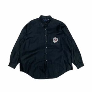 XL POLO SPORT ポロスポーツ 長袖 刺繍シャツ オーシャンチャレンジ 黒 ブラック 90’s 90年代 ポロ ラルフローレン