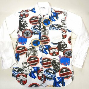 レア コムデギャルソンシャツ スターウォーズ 長袖シャツ S ダースベイダー R2-D2 C-3PO COMME des GARCONS SHIRT STAR WARS