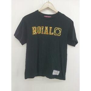 ◇ roial ロイアル ロゴ 半袖 Tシャツ カットソー サイズM ブラック ゴールド レディース