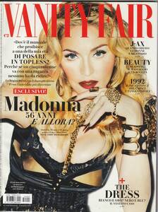 美品　MADONNA　マドンナ　表紙雑誌 　2015年　 Vanity Fair（イタリア雑誌）