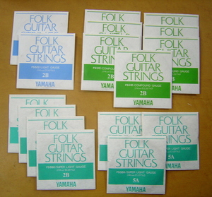 【ギター弦】YAMAHA ヤマハ FORK GUITAR STRINGS　（　FS522×２　FS512×7　FS552×4　FS555×3　）：アコースティック　ギター　弦