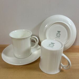 【ナルミ 2セット】2客 ティーカップ&ソーサー コーヒーカップ ホワイト 洋食器 ★NARUMI ★日本製 bonechina ボンチャイナ