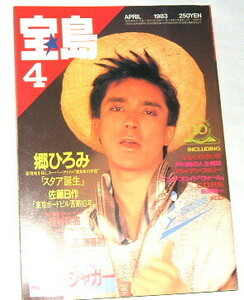 宝島 1983年 4月号 (昭和58年）郷ひろみ 表紙〜佐藤B作 ミックジャガー（Mick Jagger) 藤村美樹 （キャンディーズ）吉田ルイ子 近藤等則