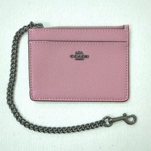 COACH コーチ 定期入れ パスケース ピンク レザー