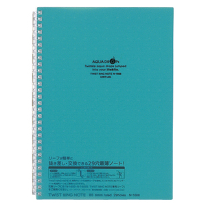 4903419325053 ツイストリングノート　Ｂ5　青緑 事務用品 ノート・手書き伝票 ノート リヒトラブ N-1608-28