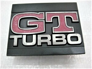 ★希少 GTターボ GT TURBO スカイライン ジャパン 2000GT C210 SKYLINE JAPAN DATSUN 金属製 フロントグリルエンブレム 1点 旧車 中古