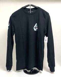 VOLCOM ボルコム A3642202BLK① メンズ Mサイズ 長袖Tシャツ シンプルなロンティー ブラック 黒色 ロゴ Logo ヴォルコム 新品即決 送料無料