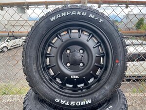 ekクロススペース タイヤホイール 14インチ マッドスター ワンパク MT 155/65R14 Noel ホワイトレター（装着車種は商品説明文に記載♪）