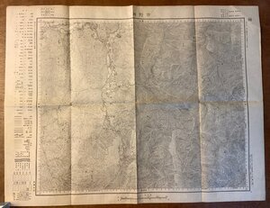 PA-9102 ■送料無料■ 長野県 市野瀬 上伊那 三峰川 地図 古地図 古書 古文書 案内 印刷物 昭和5年 縦44cm 横58cm アンティーク/くKAら