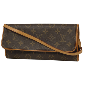 ルイ・ヴィトン Louis Vuitton ポシェットツイン GM クラッチバッグ 2WAY ショルダーバッグ モノグラム ブラウン M51852【中古】