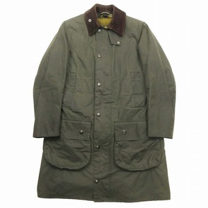 バブアー Barbour SL BORDER ボーダー ワックス オイルド ジャケット コート ミドル丈 ライナー付 チェック裏地 コーデュロイ襟 アウター