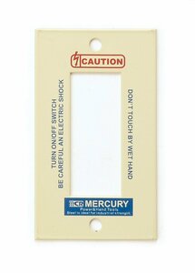 MERCURY【スイッチプレート ３ヶ口◆アイボリー】マーキュリー　スイッチカバー　アメ雑貨