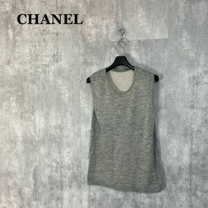 CHANEL ノースリーブニット シルク シャネル 現状品