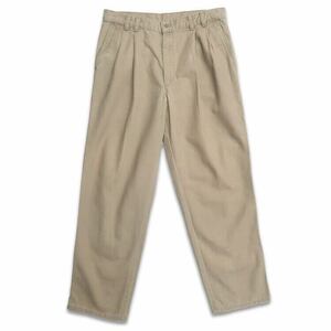 古着 ドッカーズ DOCKERS チノパンツ ツータック キャンバス ベージュ 表記：W34L30　gd402571n w40513