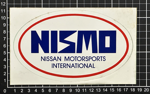 NISMO NISSAN MOTORSPORTS INTERNATIONAL ニスモ レーシングチーム ステッカー 楕円 180 ・ビンテージ 当時物（本物）新品未使用品