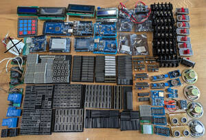Arduino本体/ATmega328P/シールド/モジュール/その他電子部品いろいろセット