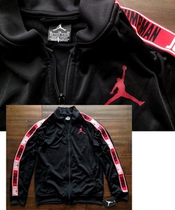 【既決USA】AIR JORDAN ・エアジョーダン@完売胸元&両袖【AIR JORDAN】トラックジャケット【Air Jordan Logo Full-zip Track Jacket】黒@@S