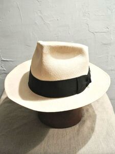 高級！ Vintage Dobbs PANAMA HAT 7 3/8 59cm ハイグレード ヴィンテージ ドブス パナマ ハット フェドラ エクアドリアン ステットソン